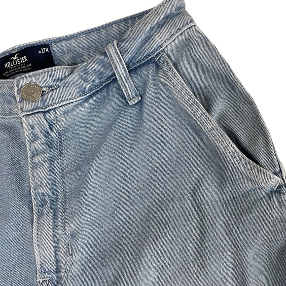 Hollister Ultra High-Rise Dad Cargo Jean Vintage Stretch 27R - Picture 7 of 16